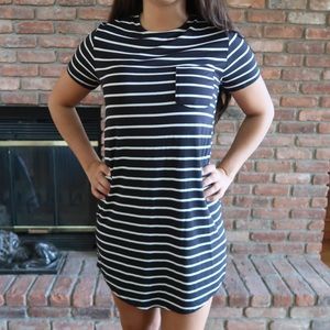 Abercrombie and Fitch Black and White striped tshirt dress